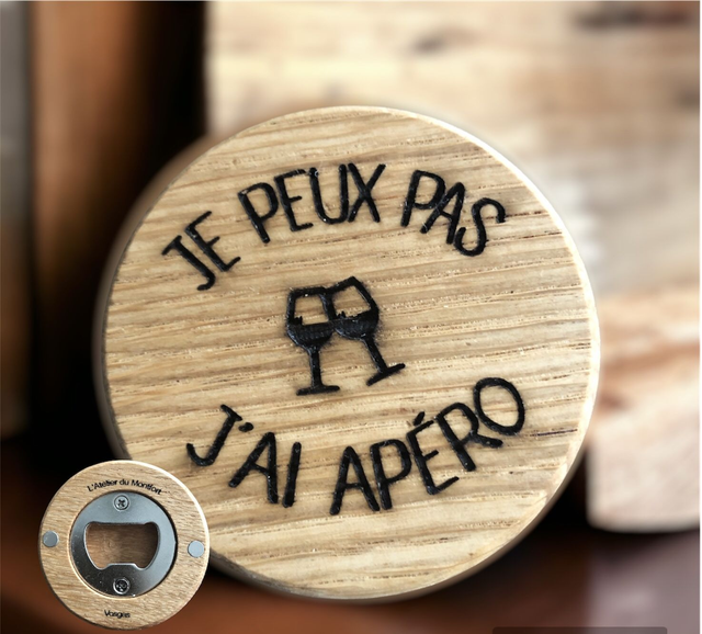 Décapsuleur aimanté "Je peux pas"