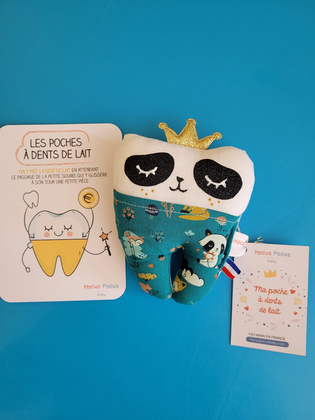 pochette à dent de lait - Panda - marque HOCUS POCUS Baby 