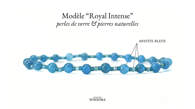 Bracelet | Apatite Bleue - Royal Intense V1