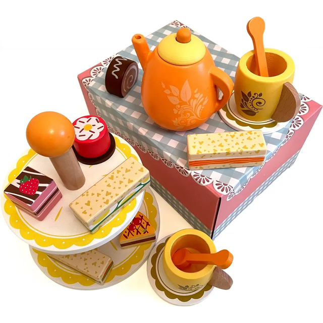 Wooden Afternoon Tea Set
