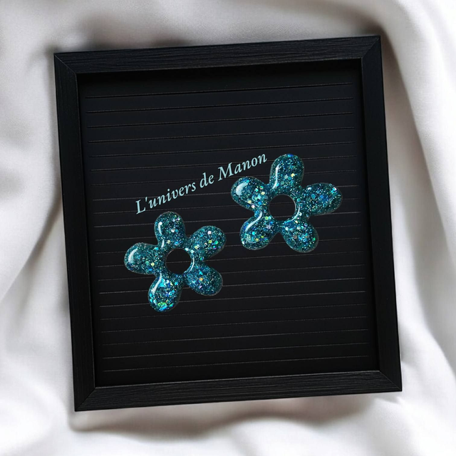 2 Pampilles fleur  (créoles interchangeables)   