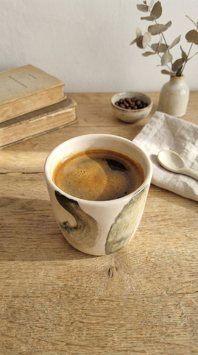 Grey Brushstrokes Dimpled Tumbler