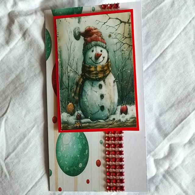 Handmade Personalised Snowman Christmas Card - 9 Festive Designs