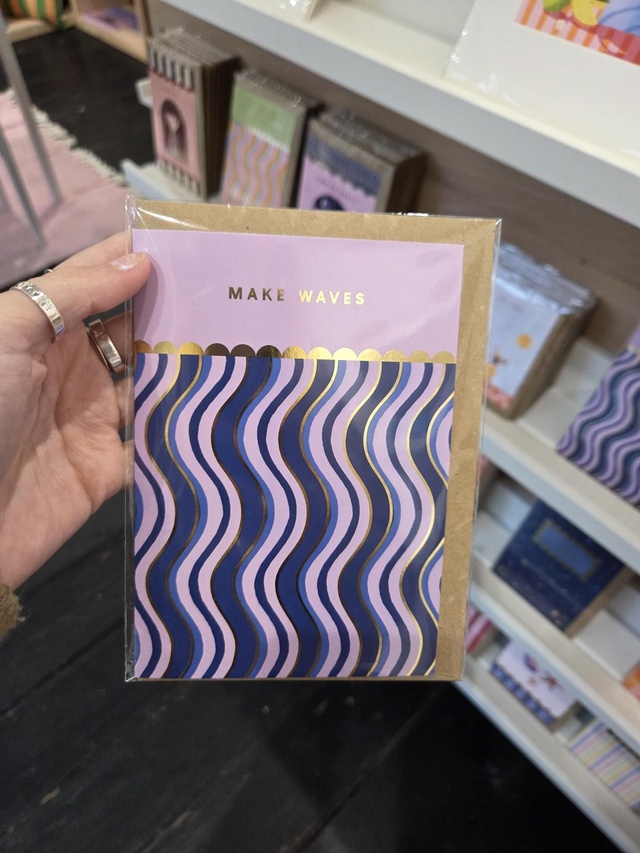 Make Waves Gold Foil Greetings Card - EV-032