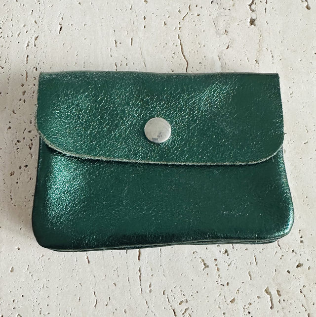 Portemonnee groen glitter