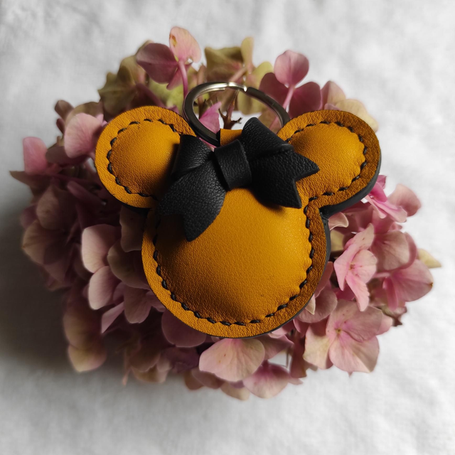 Porte clés Souris en cuir 