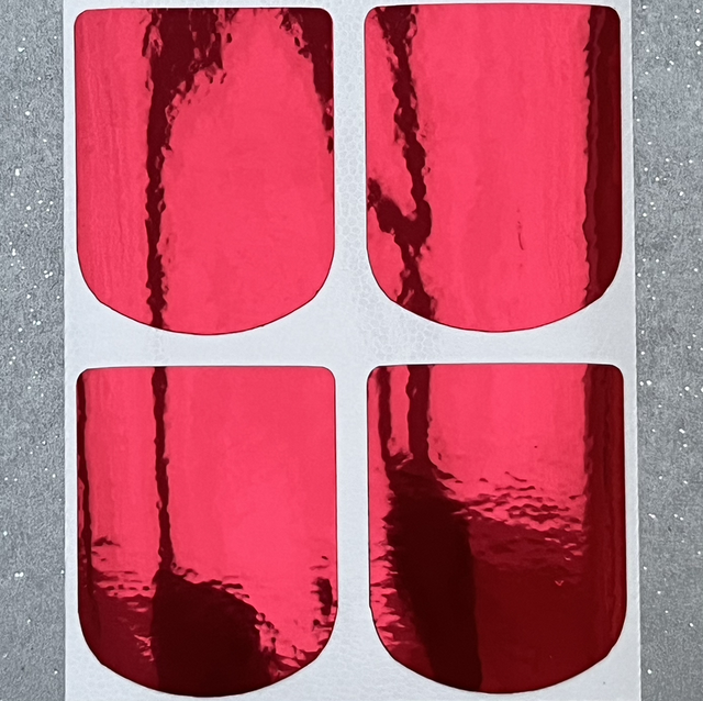 Red Chrome Stickers (Set of 4)
