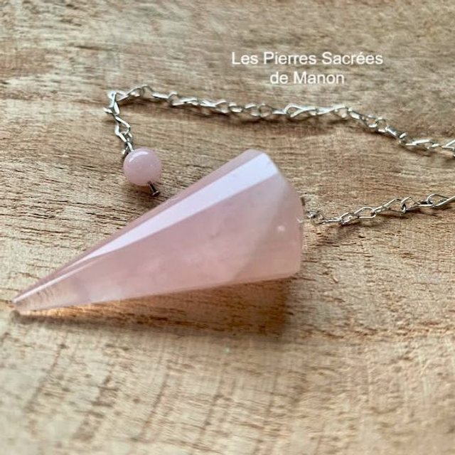 Pendule Cône Quartz rose