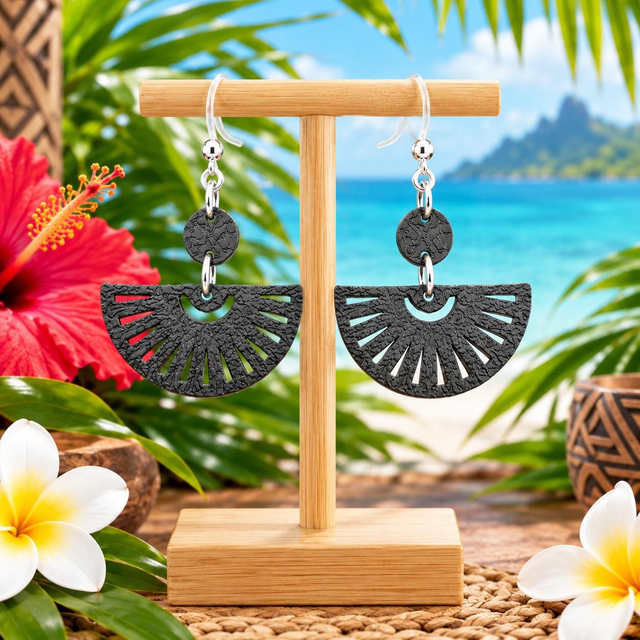 Boucles d'oreilles éventails