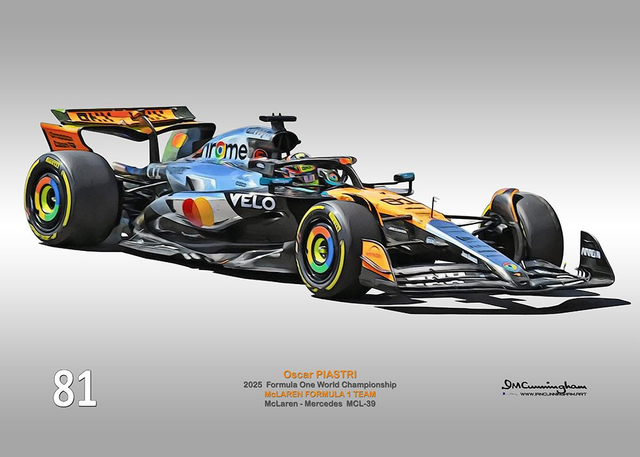 C250810 Oscar Piastri #81 McLaren MCL39 25 British Grand Prix F1 Formula 1