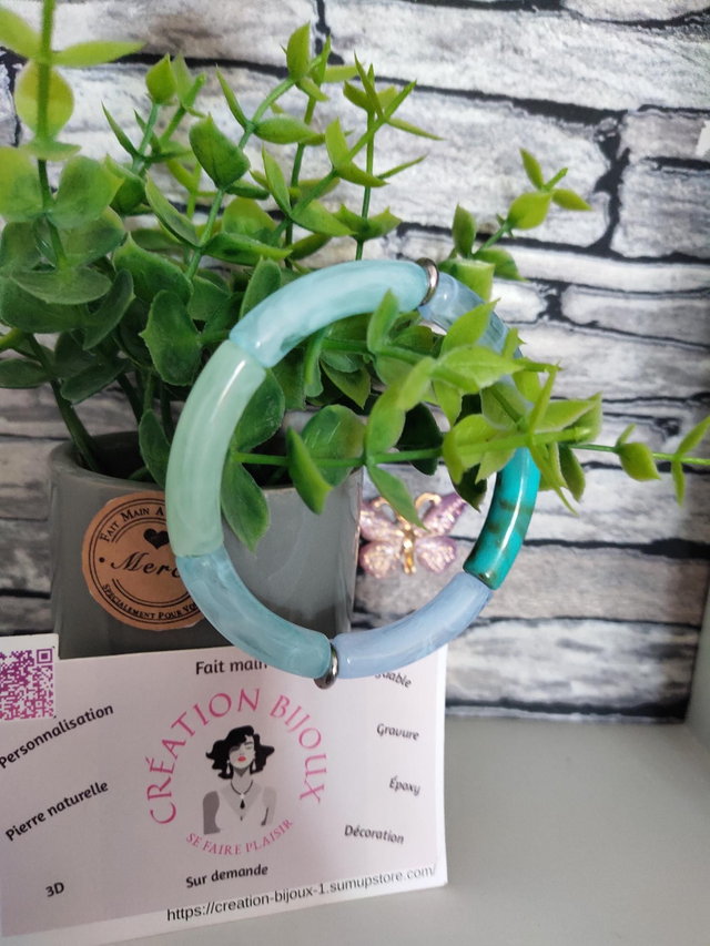 Bracelet perles incurvé 