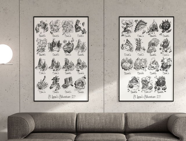 Lot de 2 Affiches - L'aventure du Lama - Partie 1 et 2