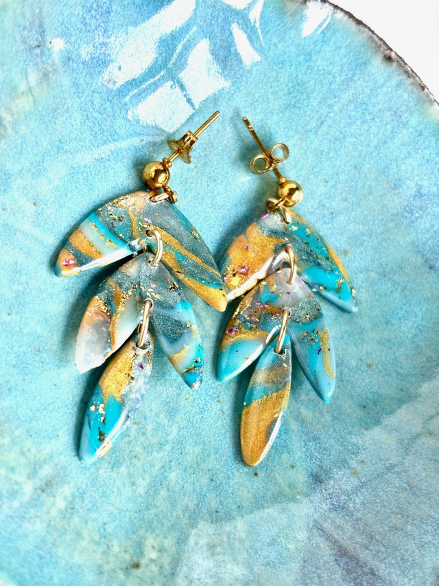 Boucles « Feuille d’écume »