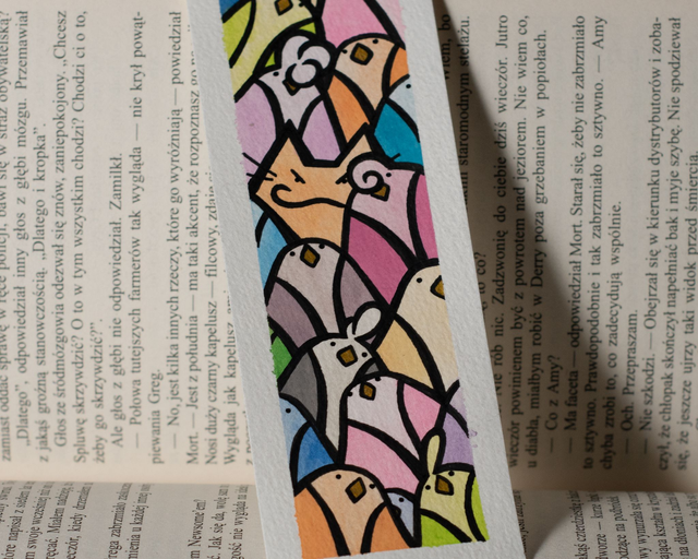 MAMY SZPIEGA! zakładka do książki, ręcznie malowana akwarela