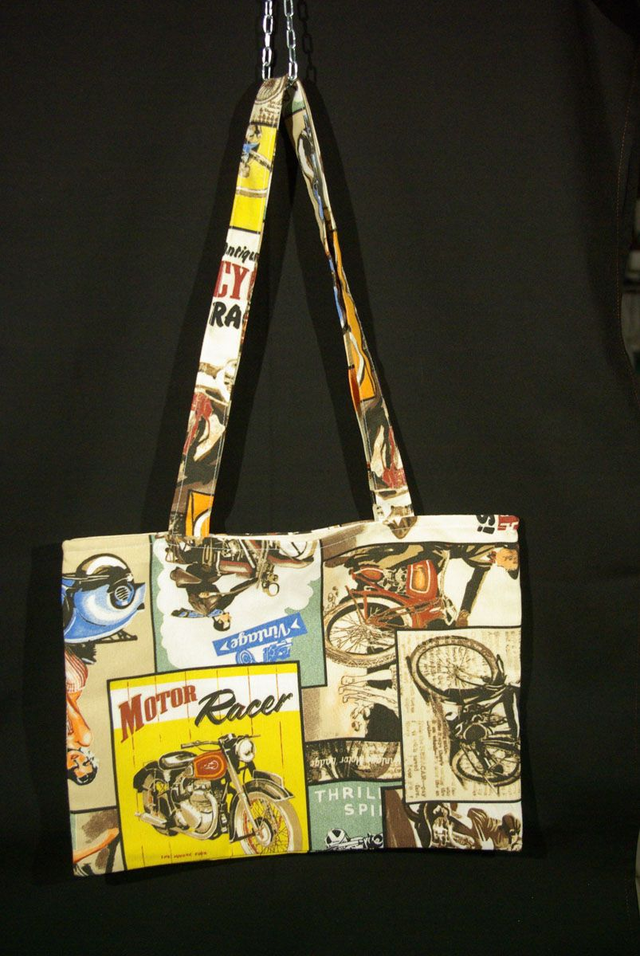 930-Tote bag "Vintage" sans fermeture L38 x H28 cm