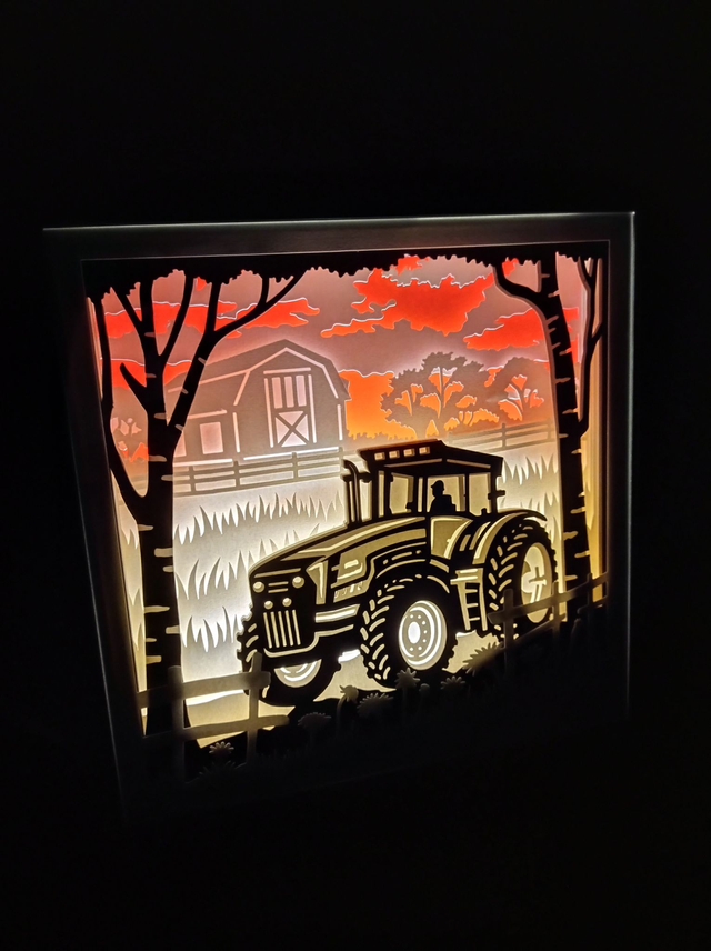 Boîte à lumière "Tracteur"