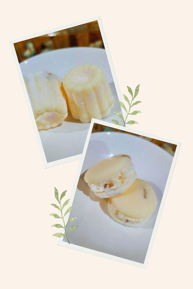 Melon - Fondant de cire - Macaron/Mini Cannelé 