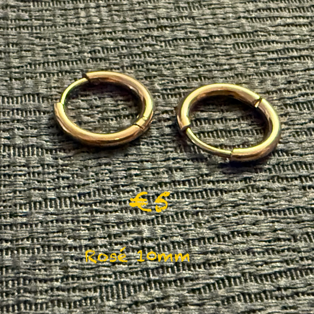 Oorbellen rosé 10mm