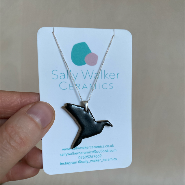 Pendant bird black 