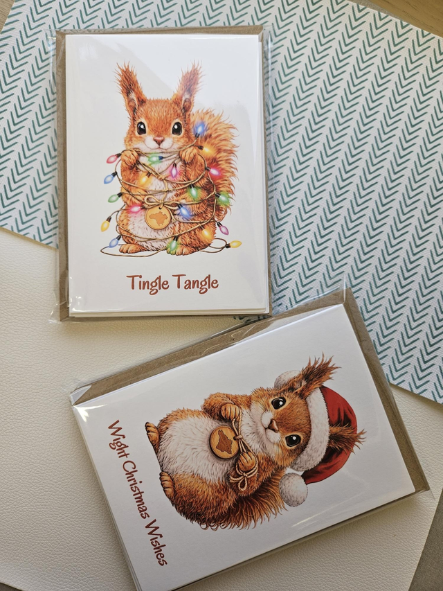 Rose Christmas Cards x6