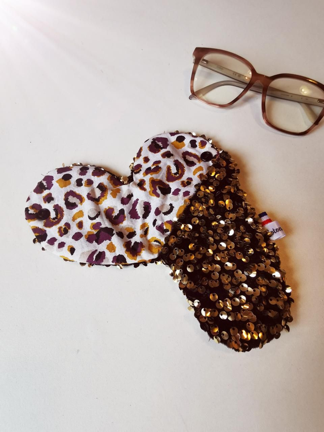 Étui à lunettes ROMÉO sequin or