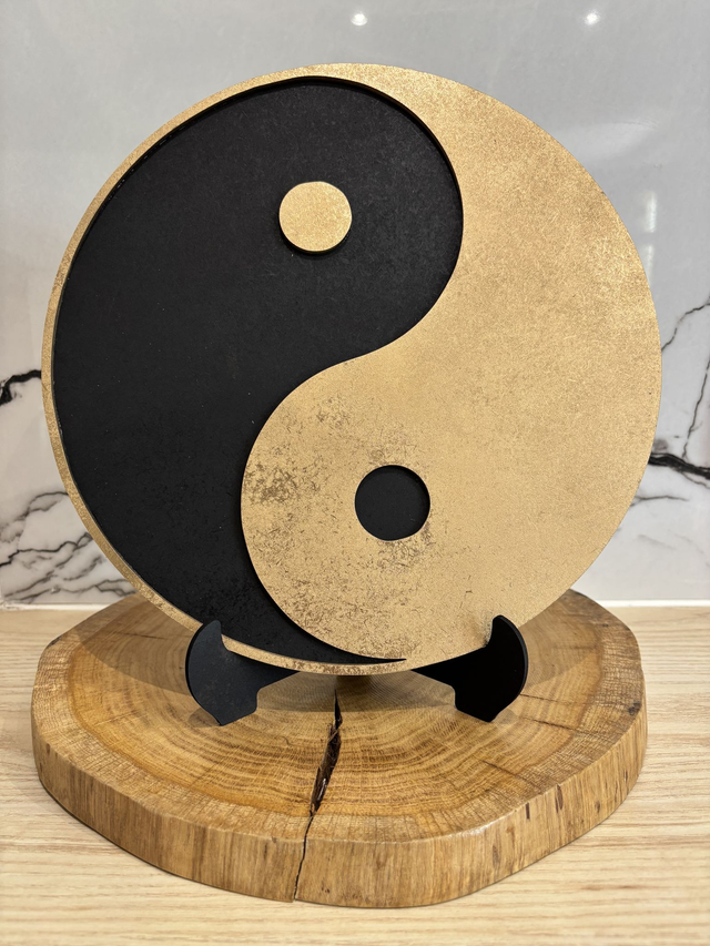 Yin&amp;Yang Or sur noir 