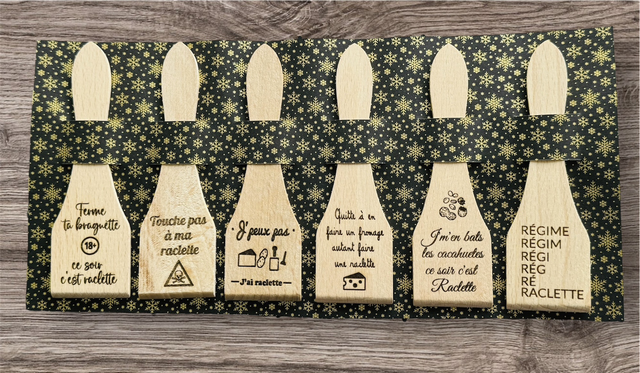 Lot de 6 spatules à raclette 