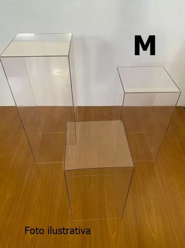 CUBO ACRÍLICO TRANSPARENTE - M