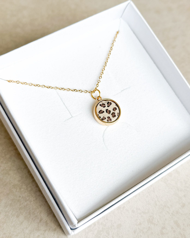 Beige Leo - Circles Halskette