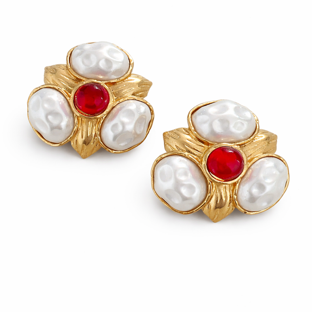 Pendientes gold filled Perla Real 