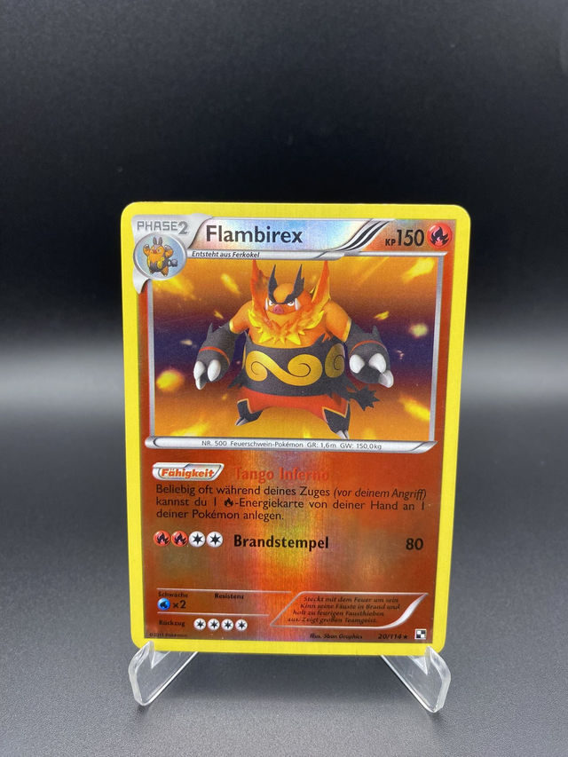 Flambirex (20/114) Schwarz & Weiß - Excellent - DE - Reverse Holo Rare