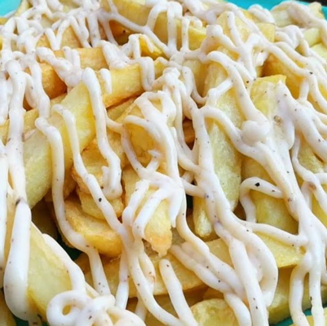 chips with choice of sauce 