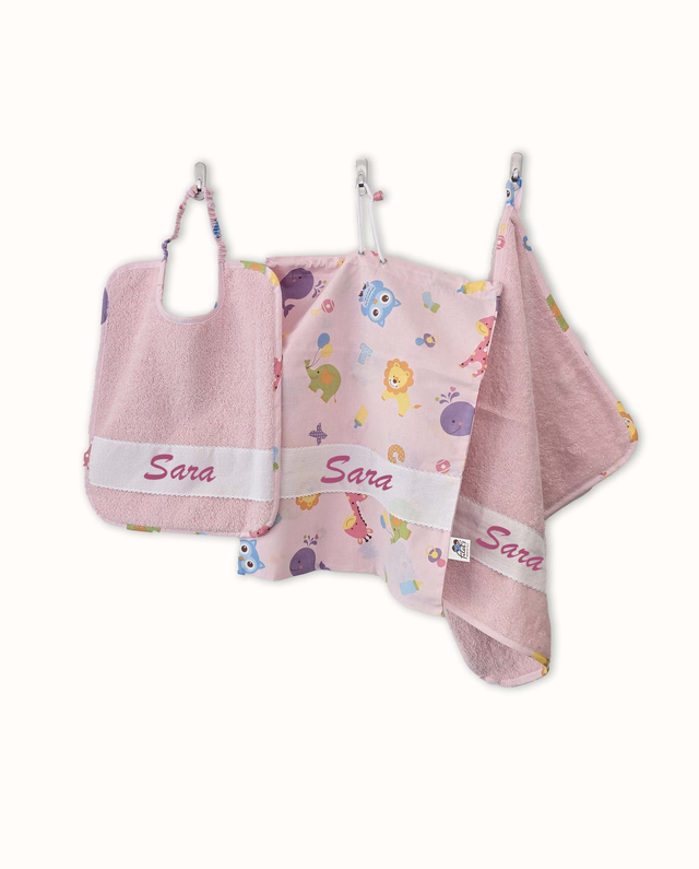 SET 588 3 PEZZI con nome ricamato