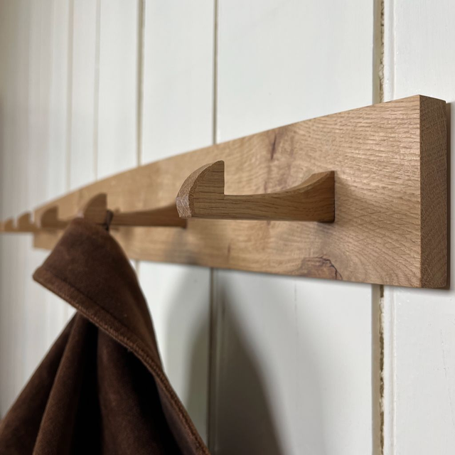 Oak coat hooks  - 6 hooks