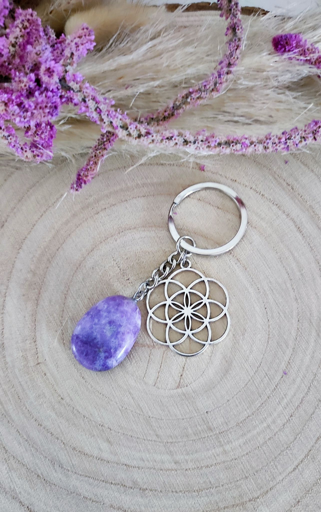 Porte Clés Lépidolite n°1