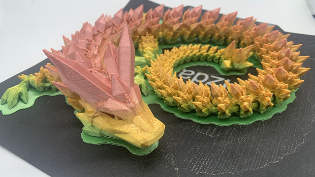 60cm 3D Printed Crystal China Dragon New Hand-Made Random Rainbow Colors ARTICULATE for Gift (1)