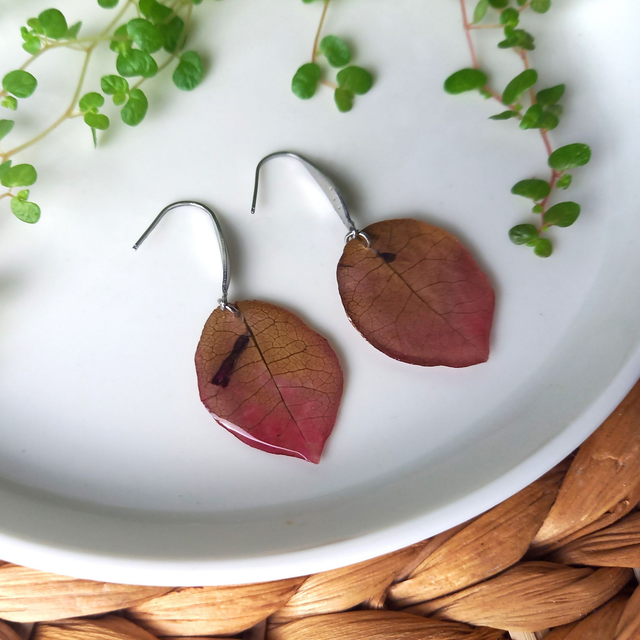 Boucles d'oreilles ∙ argenté ∙ Soliflora Bougainvillea