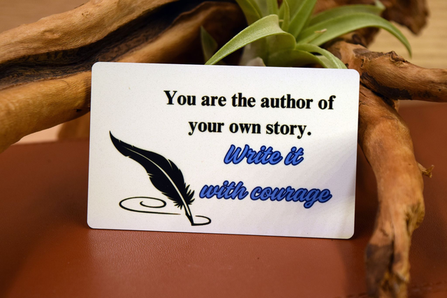 You Are the Author – Aluminium Wallet Card 