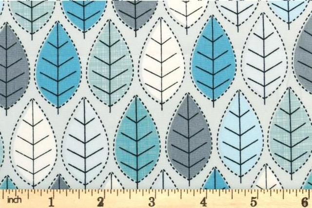 Rose and Hubble Winter Leaves Cotton Poplin 