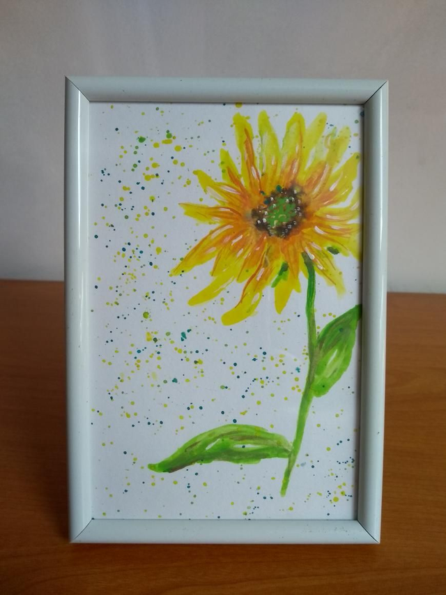 Aquarelle originale tournesol 
