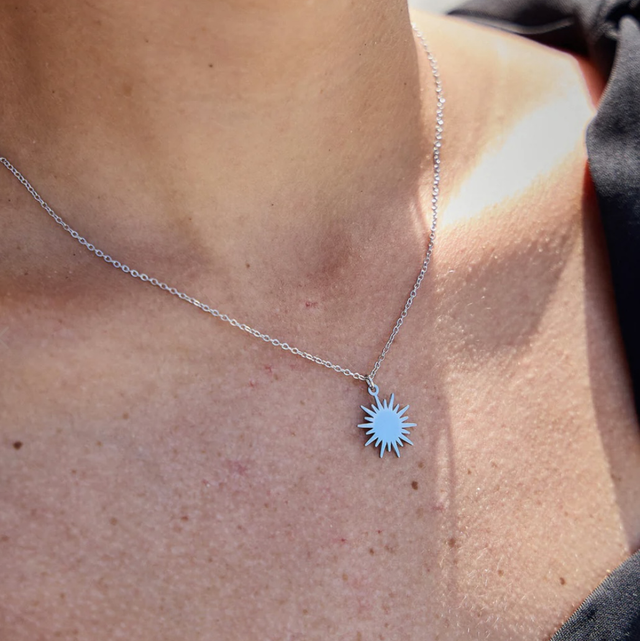 Collier soleil argent 