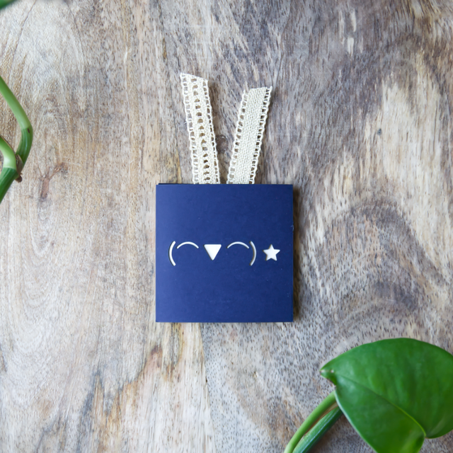 Mini-Carte Kaomoji "Étoile" (5 x 5 cm)