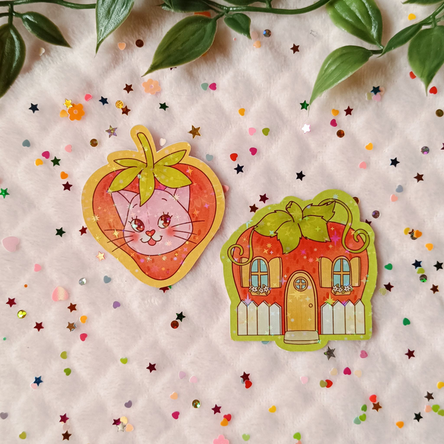 Strawberry Shortcake inspired stickers