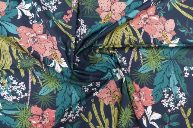 Lady McElroy Floridian Narciso Navy Marlie Care Lawn