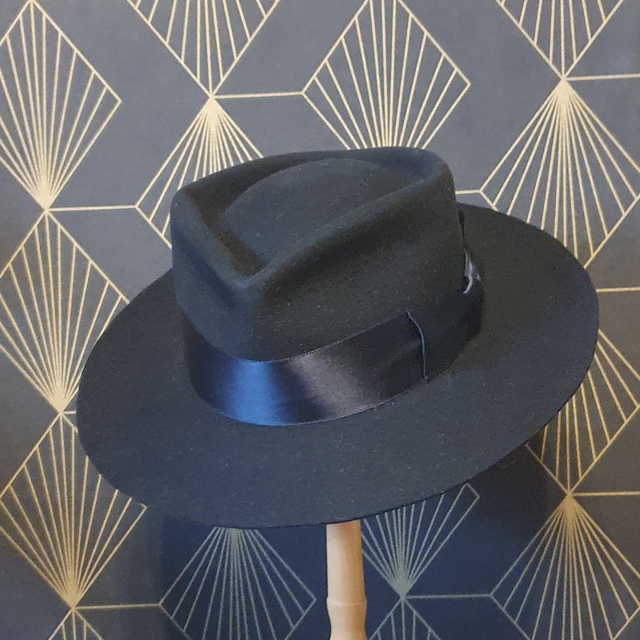 Fedora en feutre noir