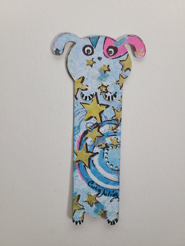 Marque-page enfant. Petit chien 