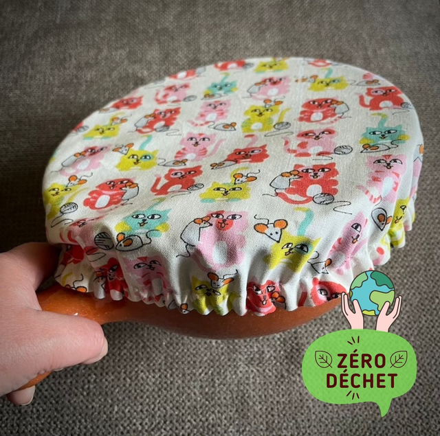 Grand couvre-plat lavable réutilisable