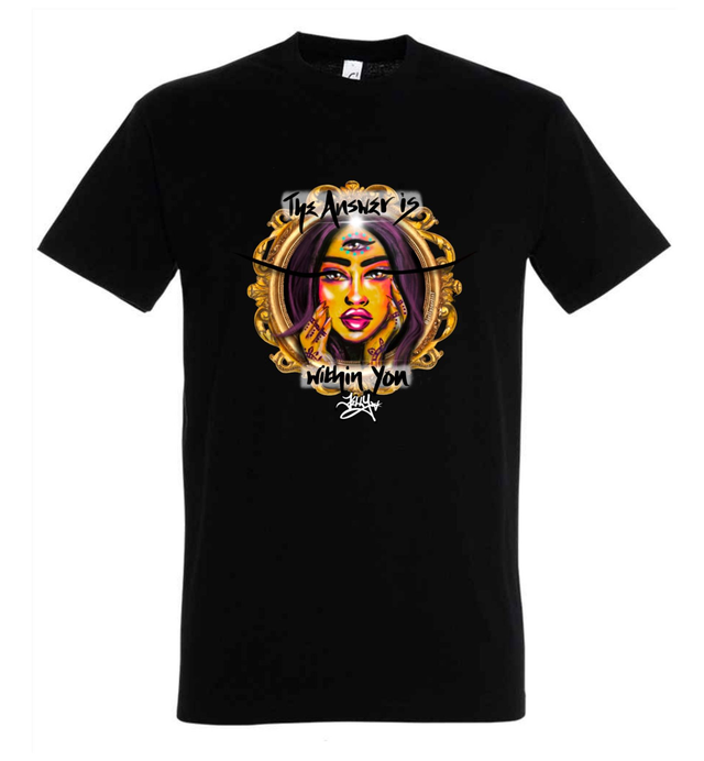 The Answer is Within You t-shirt black
