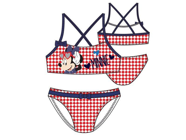 COSTUME MARE , PISCINA MINNIE BIANCO ROSSO