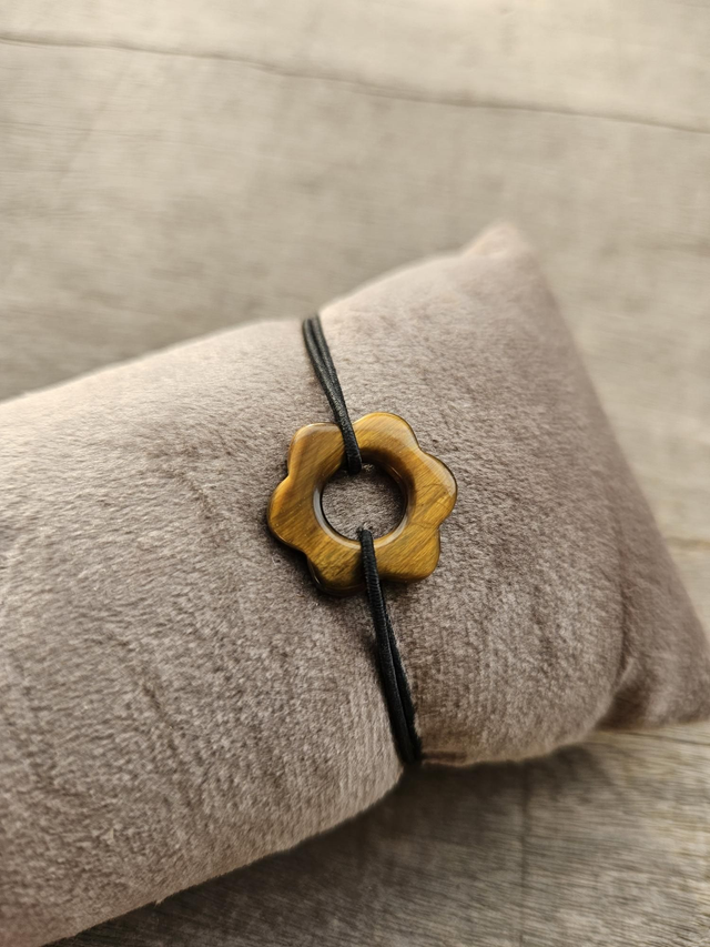 Bracelet fleur œil du tigre 